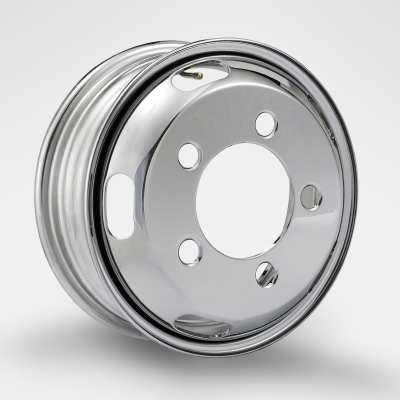 DOT-X トラック用メッキホイール 15×5 オフセット 116.5 5穴 2t いすゞ エルフ フロント用 中国製