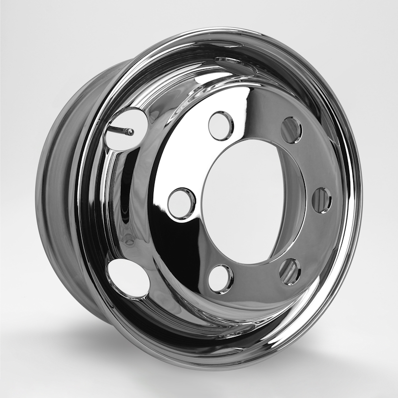 DOT-X 大型 4t トラック用メッキホイール 17.5×6.00 オフセット127 JIS 6穴 フロント用 中国製