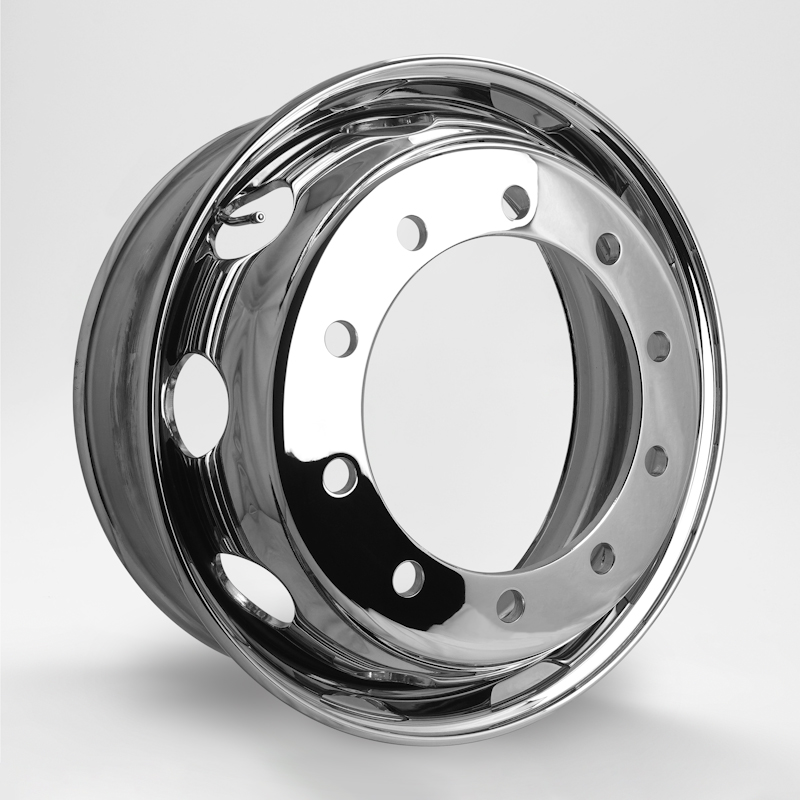 DOT-X 大型 トラック ダンプ用メッキホイール 22.5×8.25 10穴 新ISO規格 フロント用 中国製