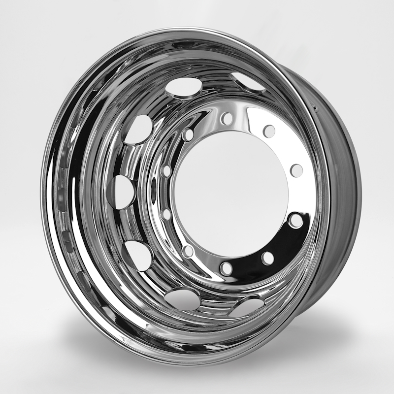 DOT-X 大型 トラック ダンプ用メッキホイール 22.5×7.50 10穴 新ISO規格 リア用 中国製