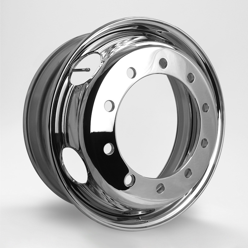 DOT-X 大型 トラック ダンプ用メッキホイール 22.5×7.50 10穴 従来ISO規格 フロント用 中国製