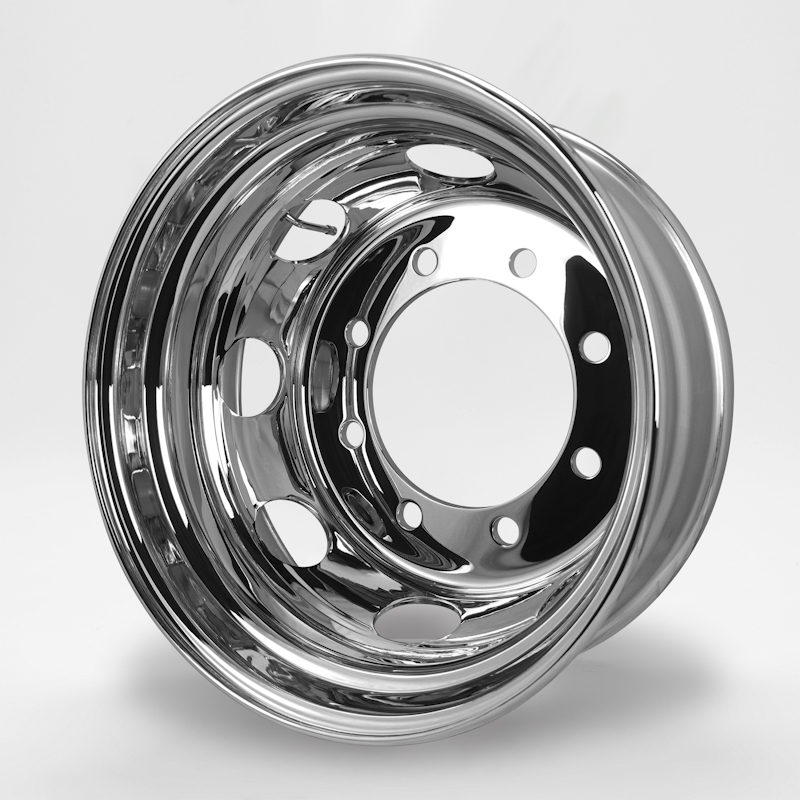 DOT-X 大型 トラック用メッキホイール 19.5×6.75 新ISO 8穴 リア用 中国製