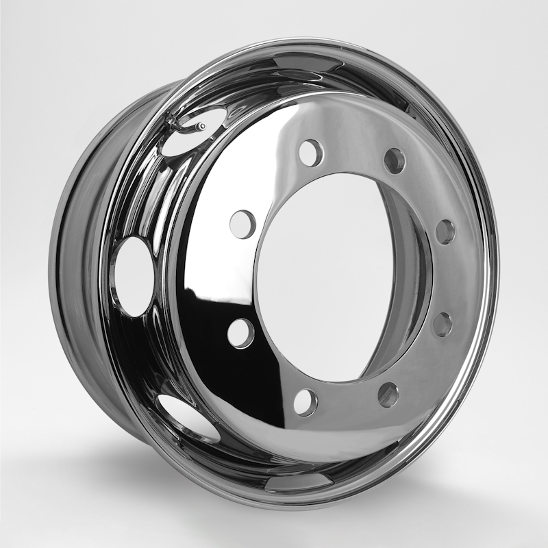 DOT-X 大型 トラック用メッキホイール 19.5×6.75 新ISO 8穴 フロント用 中国製