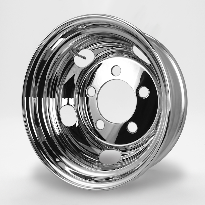 DOT-X トラック用メッキホイール 17.5×5.25 オフセット115 5穴 2t 三菱ふそう キャンター リア用 中国製