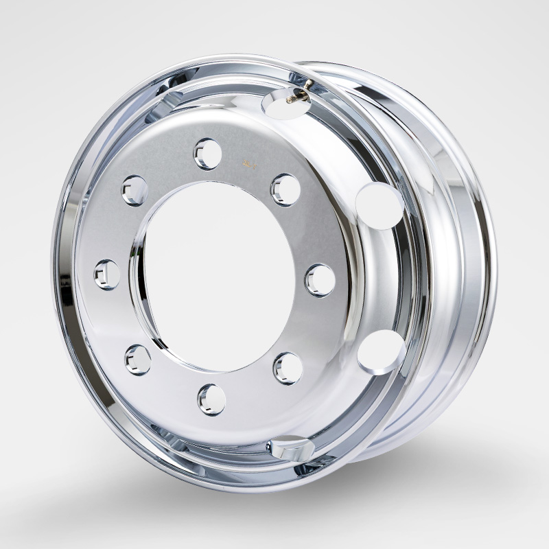 DOT-X トラック用 アルミメッキ ホイール アルミ メッキ加工 19.5×6.75 8穴 JIS 大型 低床 4軸 鍛造 中国製