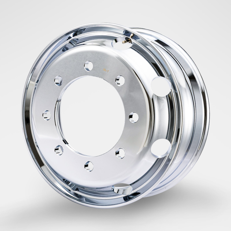 DOT-X トラック用 アルミメッキ ホイール アルミ メッキ加工 19.5×6.75 8穴 新ISO 大型 低床 4軸 鍛造 中国製